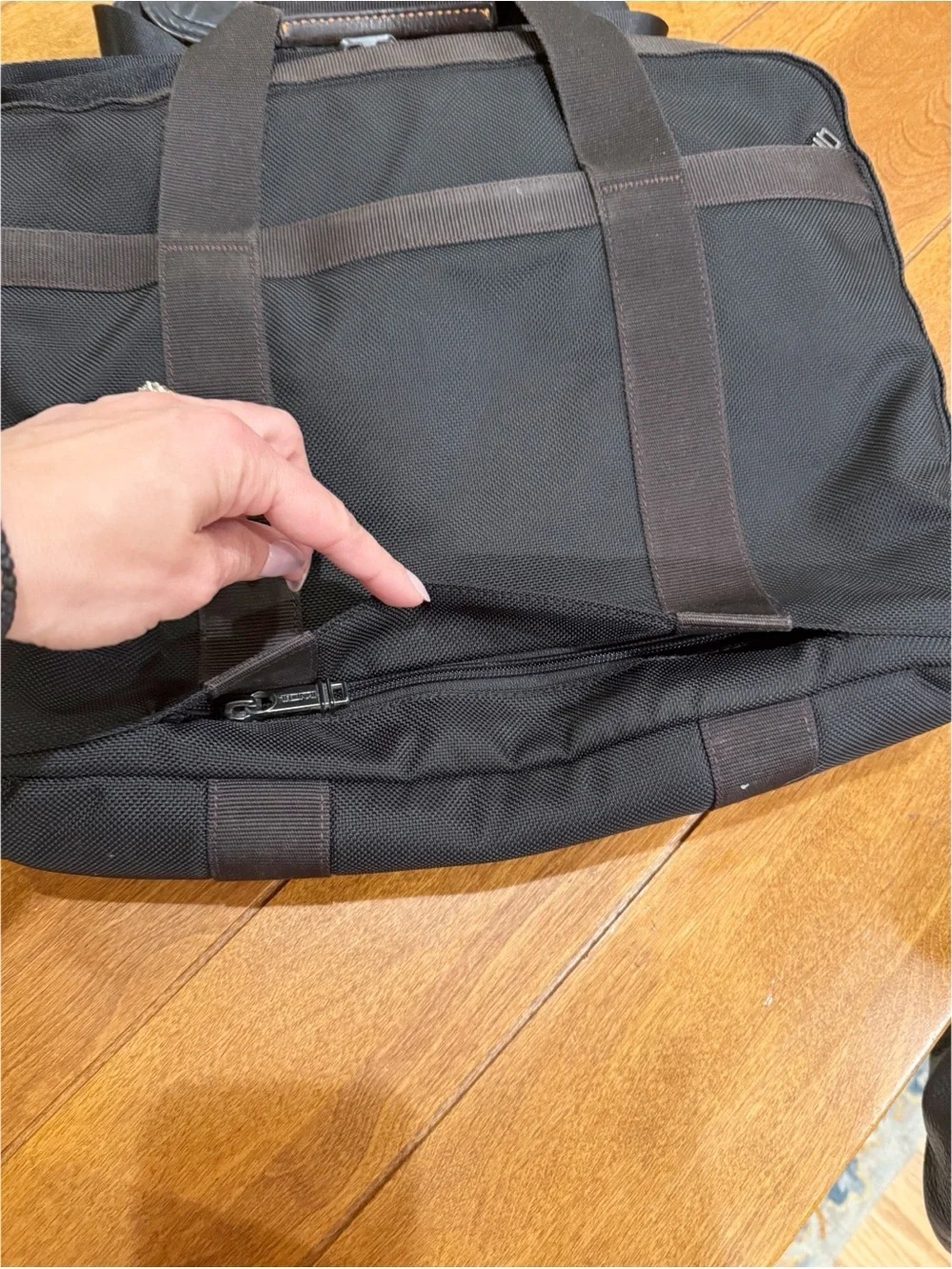 Black Ballistic Nylon Laptop Briefcase | Messenger Bag | Crossbody